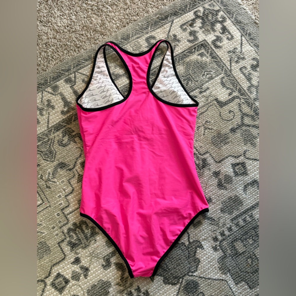 Hot Pink Racerback Swimsuit - Picture 2 of 3